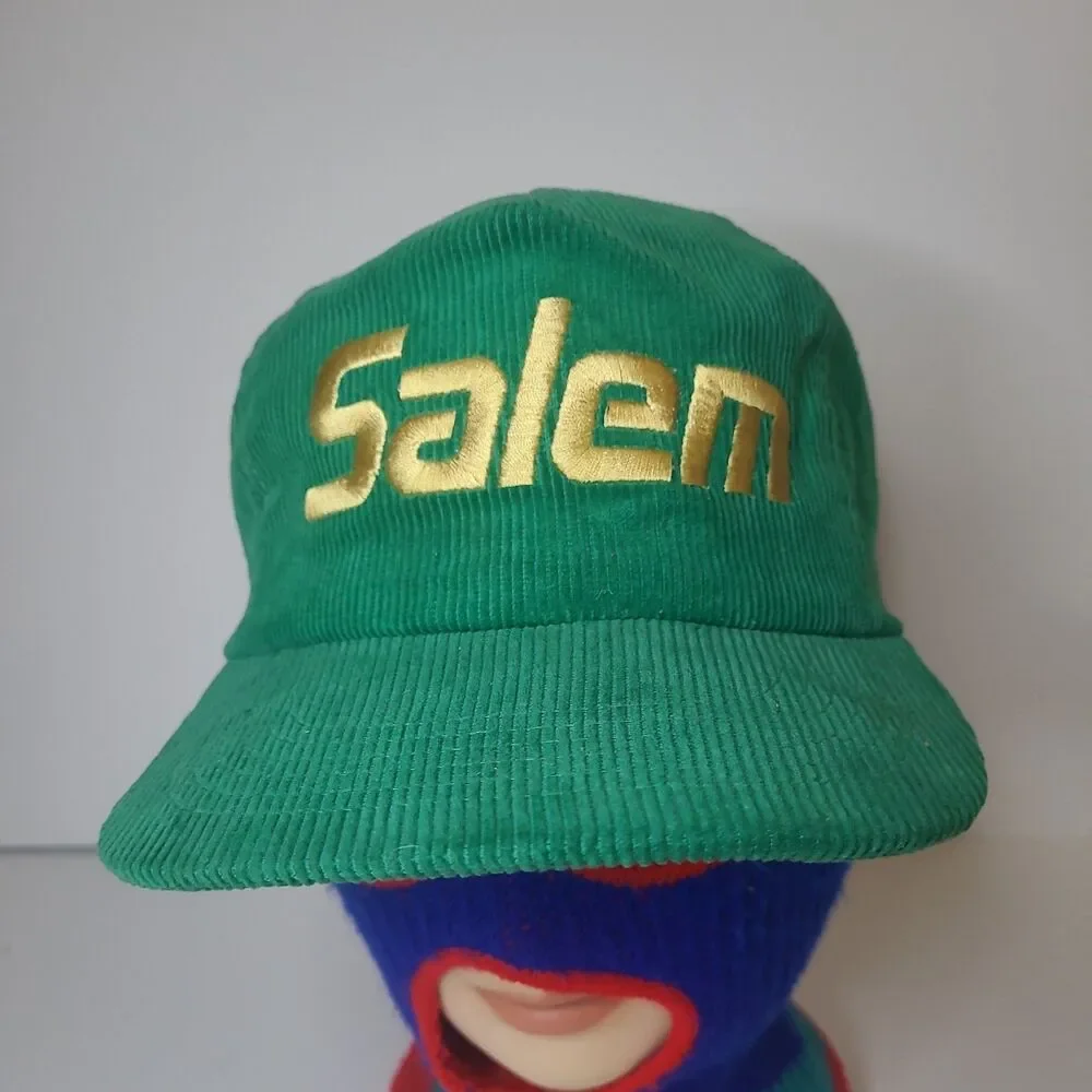 Vtg Salem Corduroy snapback hat Cigarettes Promo cap